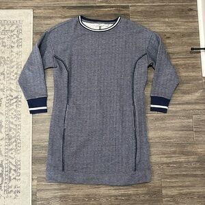 Vineyard Vines Navy Herringbone Sweatshirt Dress